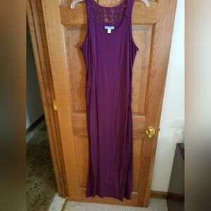 Purple Sleeveless Maxi Dress